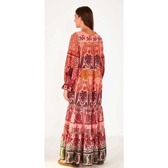 FARM RIO AINIKA MACAW MAXI DRESS Size LARGE - Picture 3 of 9